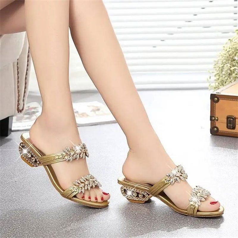 Women Heels Shiny Sandals