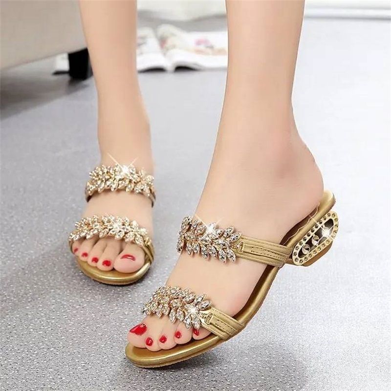 Women Heels Shiny Sandals