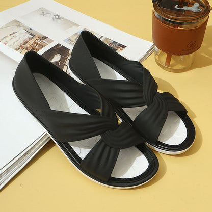 Dames Platte Sandalen met Twistdetail