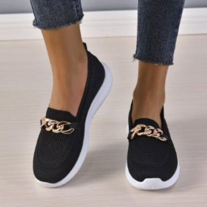 Dames Knit Sneaker Loafer Slip On