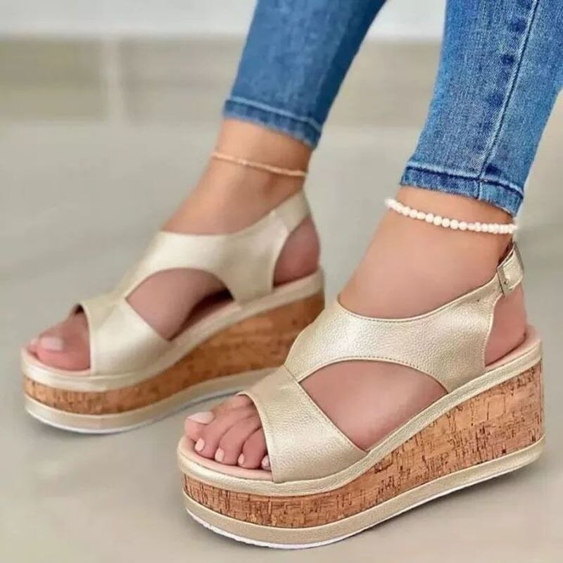 Women Thick Bottom Peep Toe Sandal