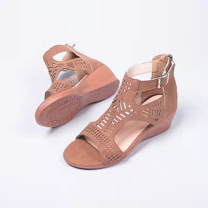 Womens Sandals Open-Toe Wedge heel