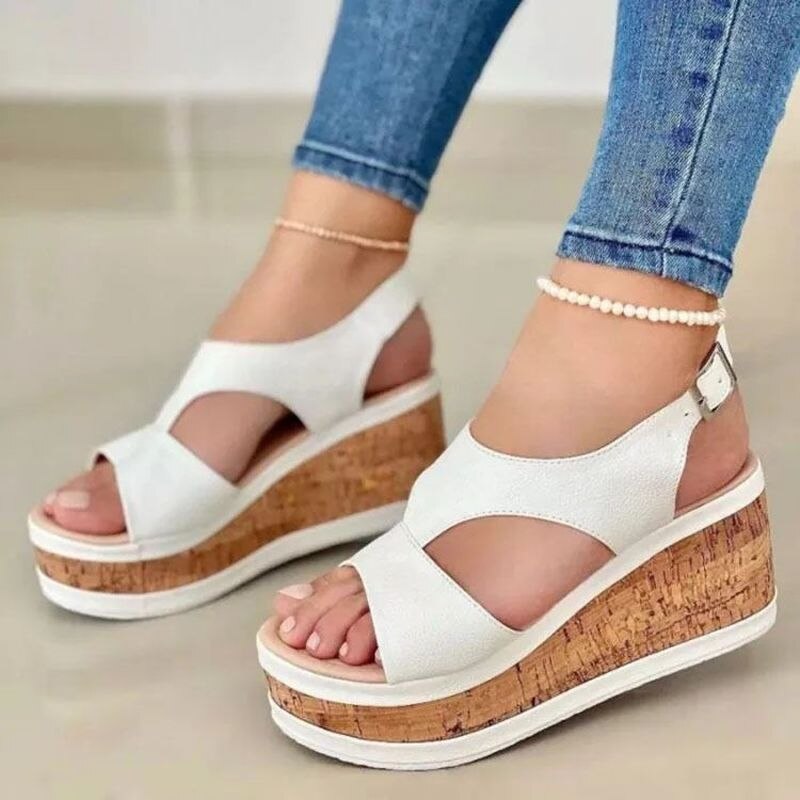 Women Thick Bottom Peep Toe Sandal