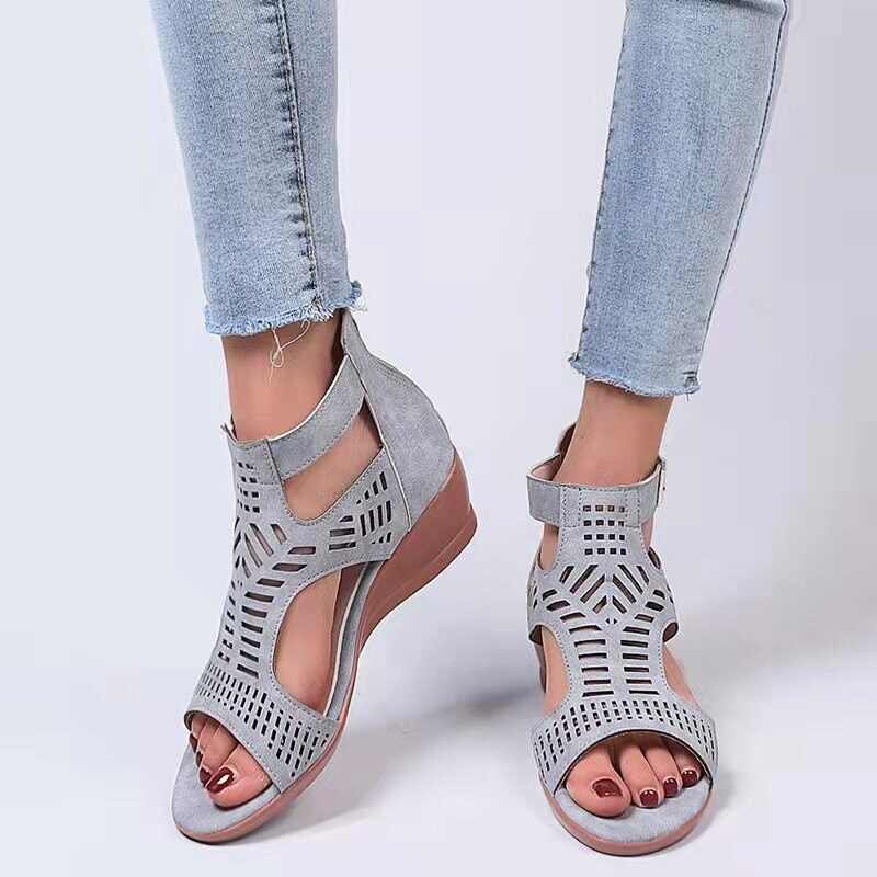 Womens Sandals Open-Toe Wedge heel