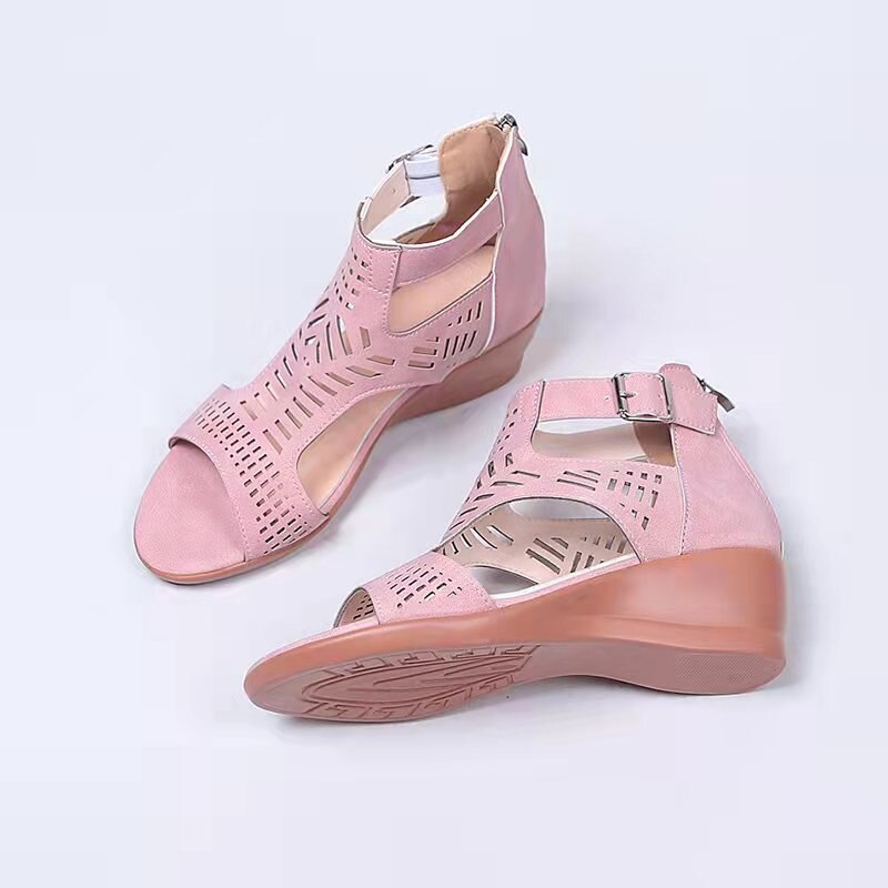 Womens Sandals Open-Toe Wedge heel