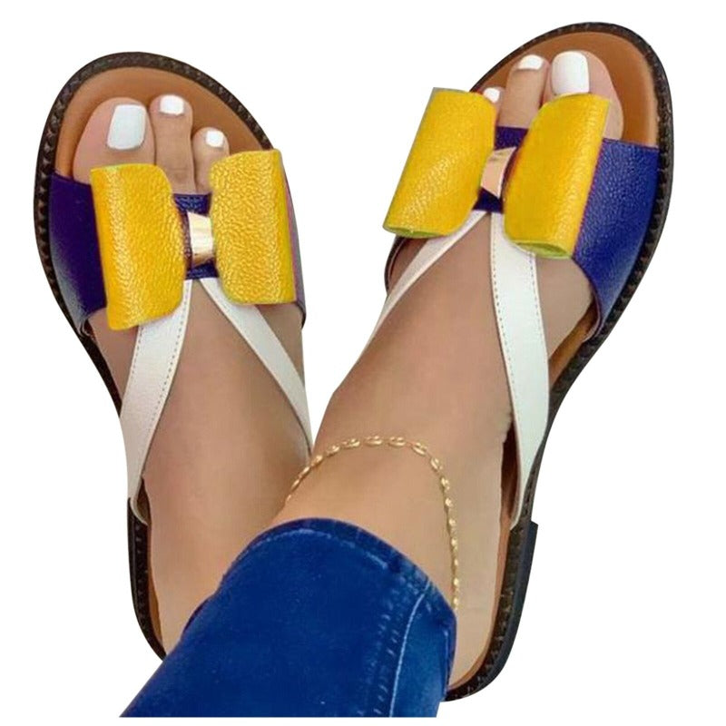 Damesschoenen Vlinder-Knoop Slides Flats